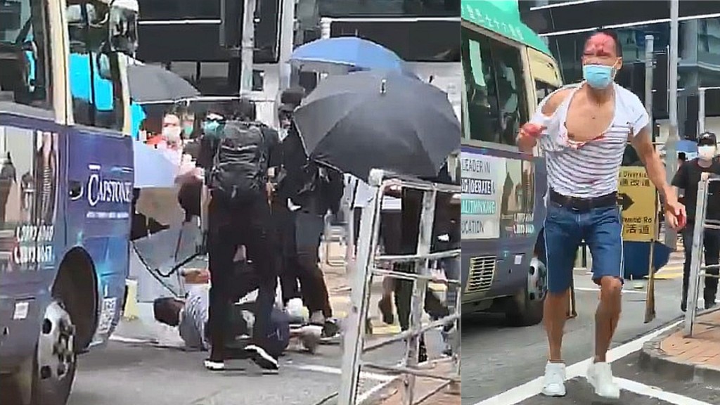 律師陳子遷遇上堵路，上前理論，結果被多人圍毆暴打。資料圖片