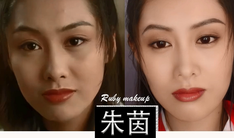 內地網紅模仿朱茵。網圖