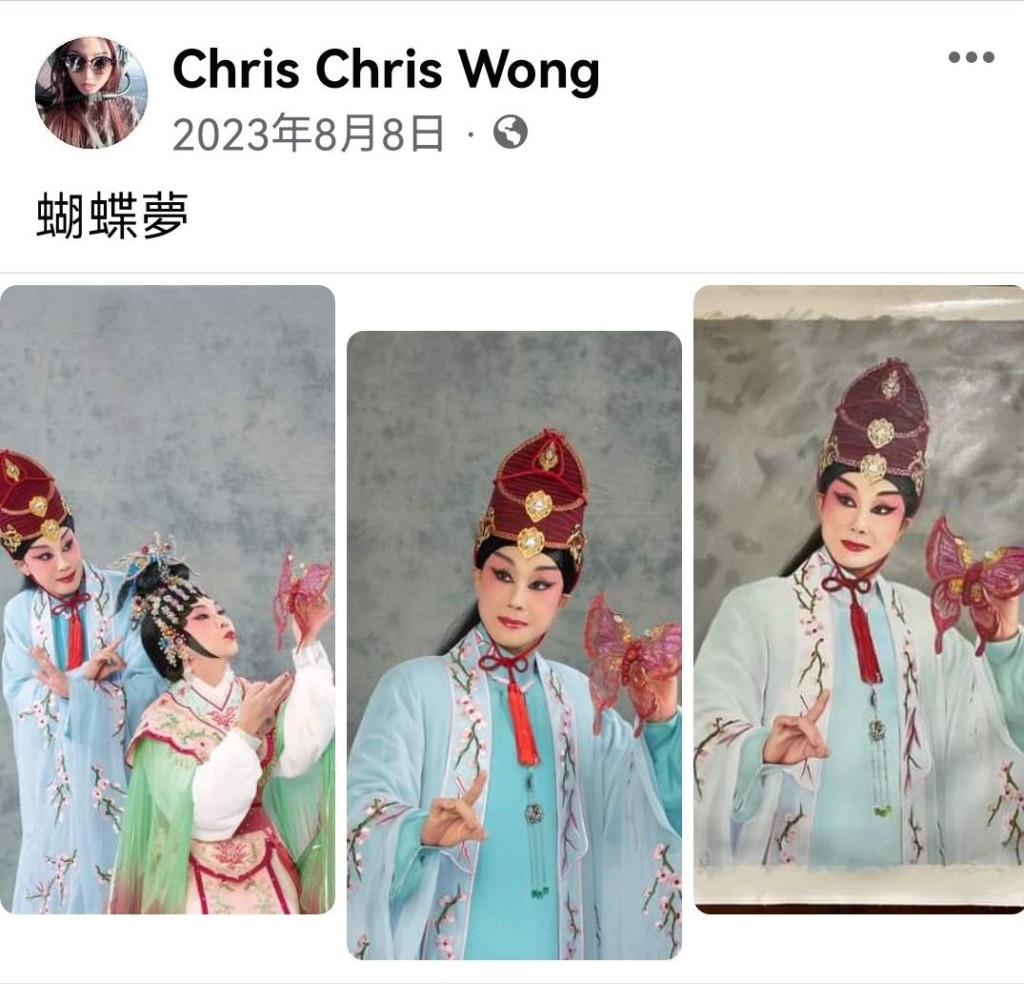 Chris反斥一個淘寶商家，偷了她在8月8日發布嘅蓋鳴暉畫像。