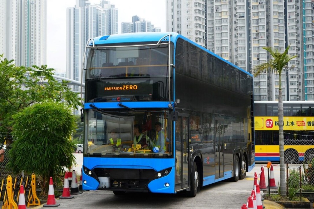 首輛氫能巴士設有40個企位及79個座位。城巴圖片