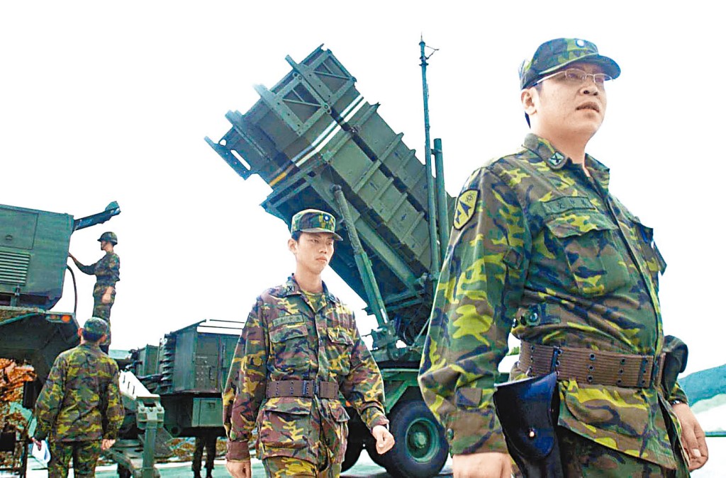 台灣的美製愛國者導彈防禦系統部署在重要軍事基地內。