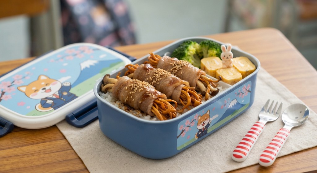 健康带饭食谱3:虫草花鸡髀菇肉片卷(AI生成示意图) 健康带饭食谱3:虫草花鸡髀菇肉片卷(AI生成示意图)