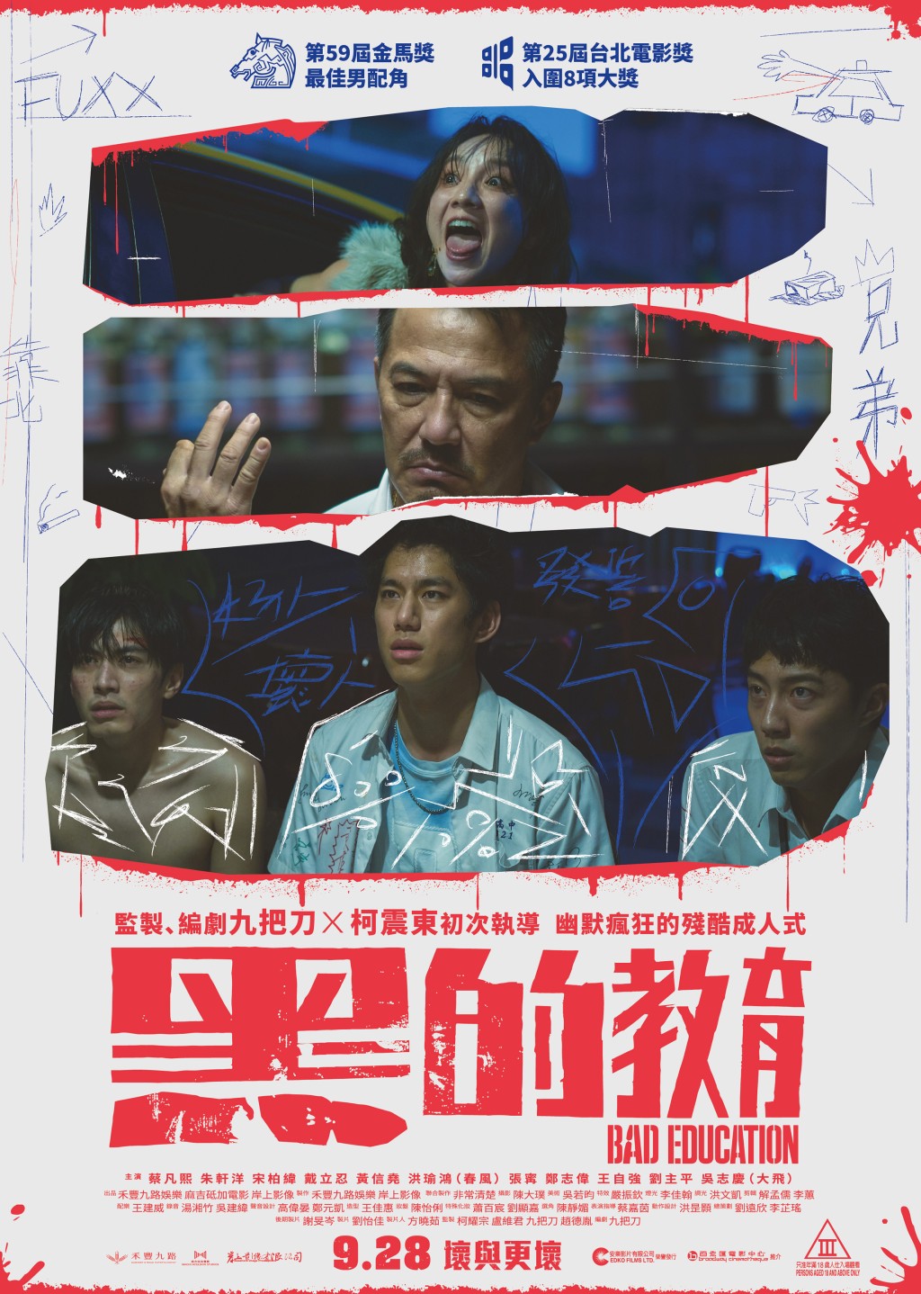 柯震东首次执导台片《黑的教育》于去年9月28日在港上映。