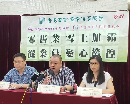 調查顯示零售業界生意額普遍跌幅由三成至七成不等。
