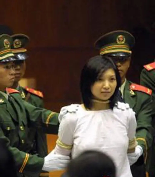 劉冬梅被宣判死刑時的表情。