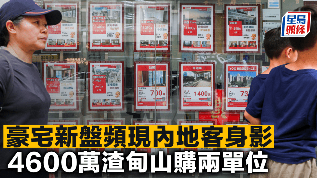 豪宅新盤頻現內地客身影 4600萬渣甸山購兩單位