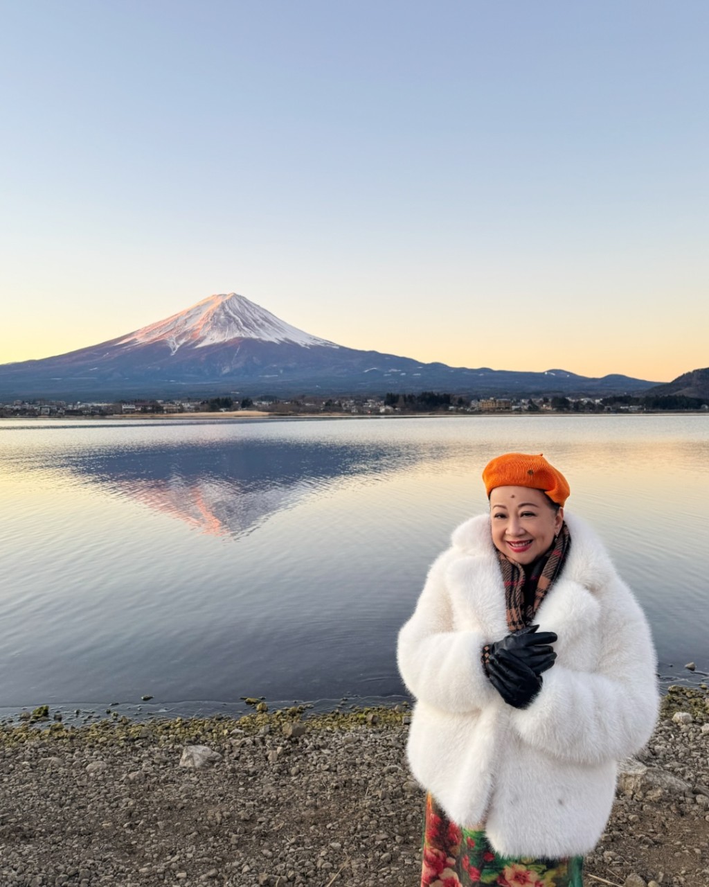 薛家燕到富士山打卡。