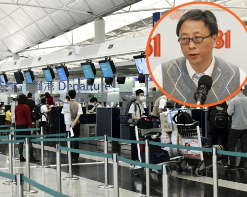 港大感染及傳染病中心總監何栢良(細圖)指放寬入境管制關鍵為機場及檢疫酒店員工接種率。資料圖片