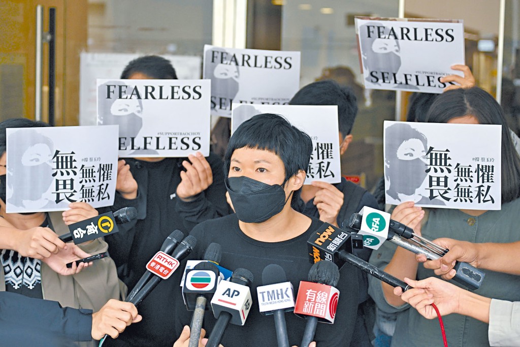 蔡玉玲庭外表示問心無愧,無悔當日決定。