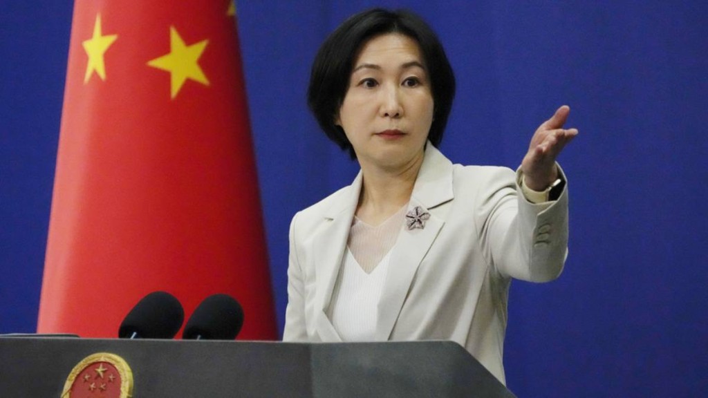 外交部發言人毛寧資料圖片。美聯社