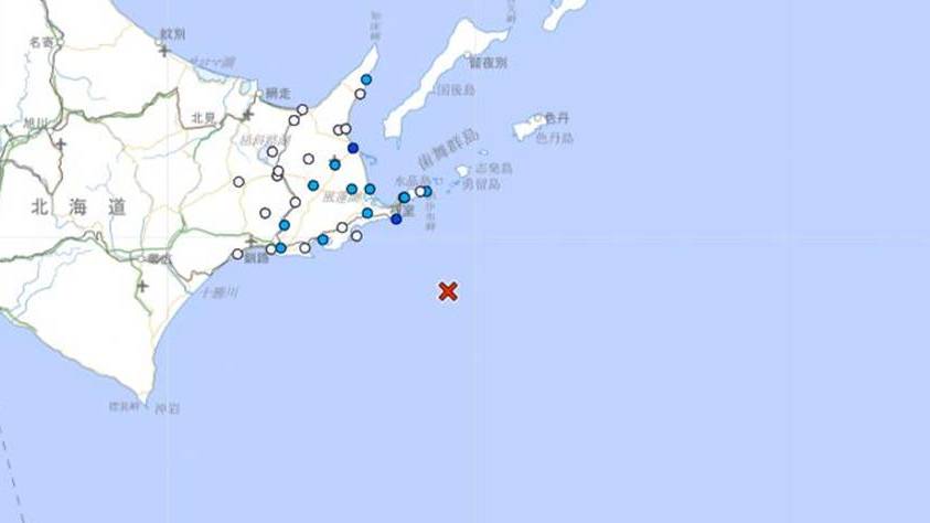北海道接連錄得5.4級及5.2級兩連震。