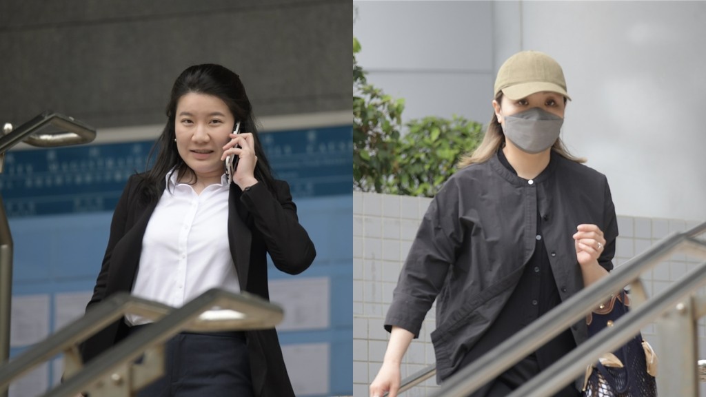 證人郭艷娟(右)、證人鄧素貞。褚樂琪攝