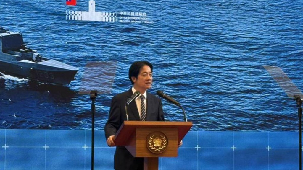 賴清德以北京推進2027武統為由，宣佈8年追加3千億軍費。中時
