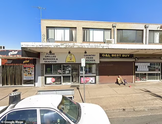 出事外賣店位於悉尼牛津街。網圖 出事外賣店位於悉尼牛津街。網圖