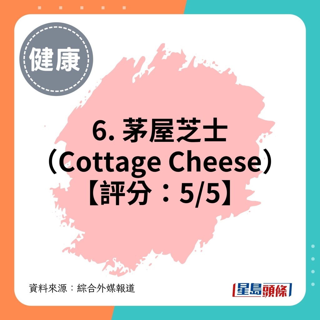 6. 茅屋芝士 （Cottage Cheese）【评分：5/5】
