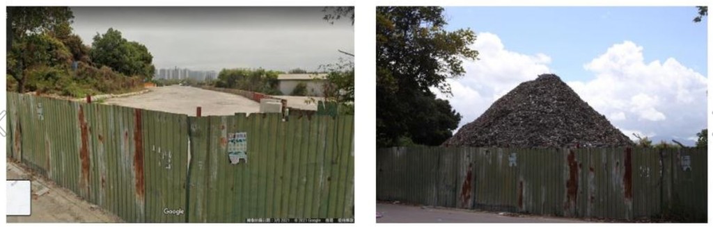 今年3月Google街景圖與今年7月時的比較。綠色和平圖片