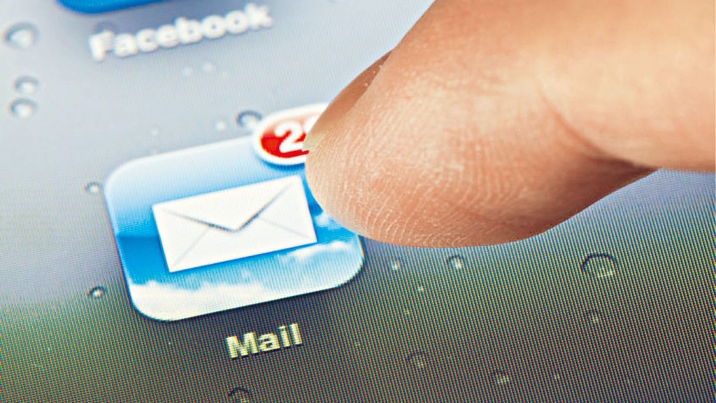 iPhone上的Mail應用程式。