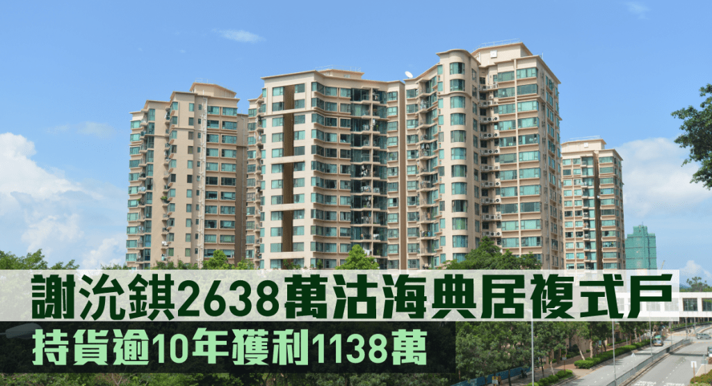 謝沇錤2638萬沽海典居複式戶。