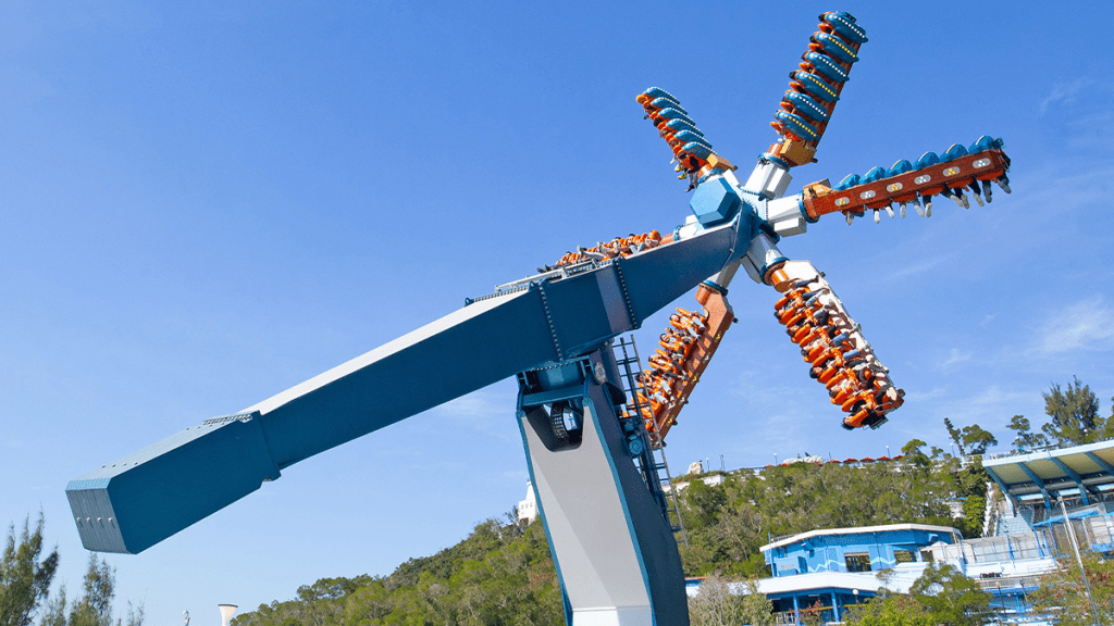 海洋公园机动游戏「狂野龙卷风」。海洋公园网页图片