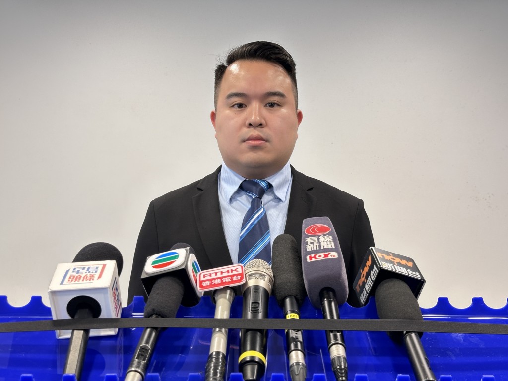 警方東區警區刑事調查隊高級督察梁涇文。 警方東區警區刑事調查隊高級督察梁涇文。