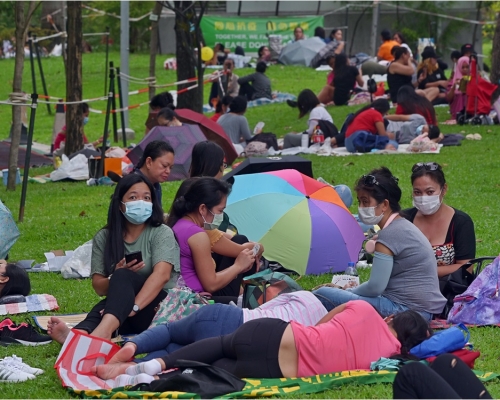 政府今宣布外傭最低工資維持不變,即每月4630元。資料圖片