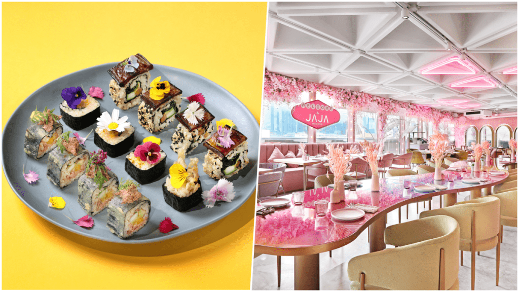 素食海景餐廳JAJA座落灣仔藝術中心。 素食海景餐廳JAJA座落灣仔藝術中心。