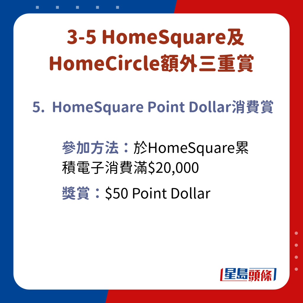 HomeSquare及HomeCircle额外三重赏——5.  HomeSquare Point Dollar消费赏