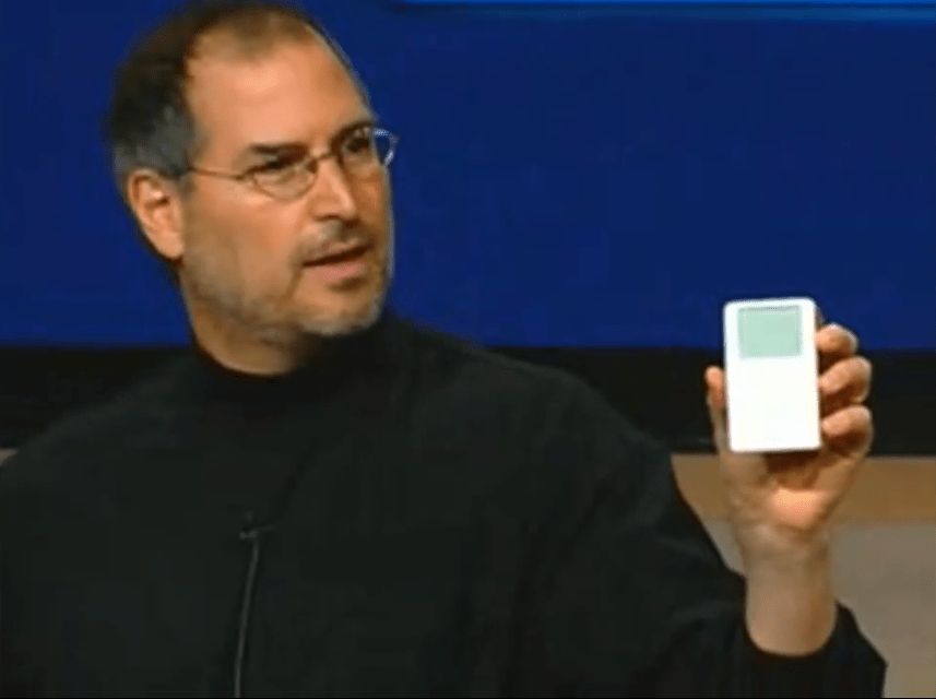 01年蘋果電腦CEO Steve Jobs發表第一代iPod Classic，正式開啟iPod年代。