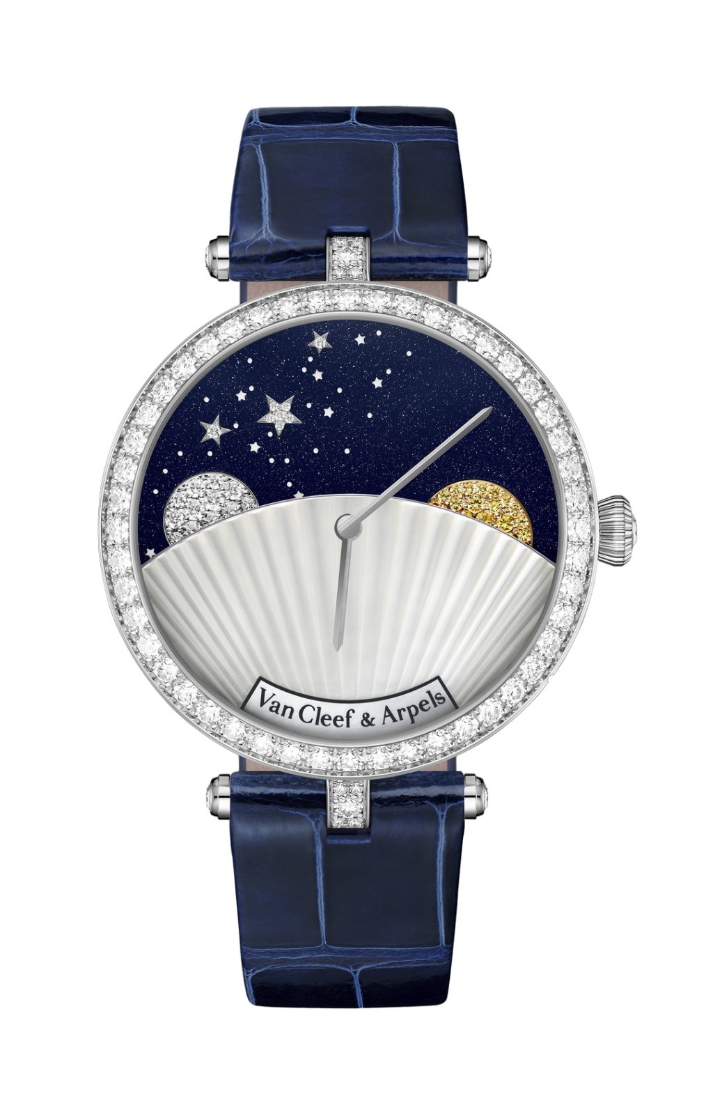 Lady Arpels Jour Nuit腕錶，錶殼：38mm白金／機芯：ValFleurier自動／售價：$925,000。