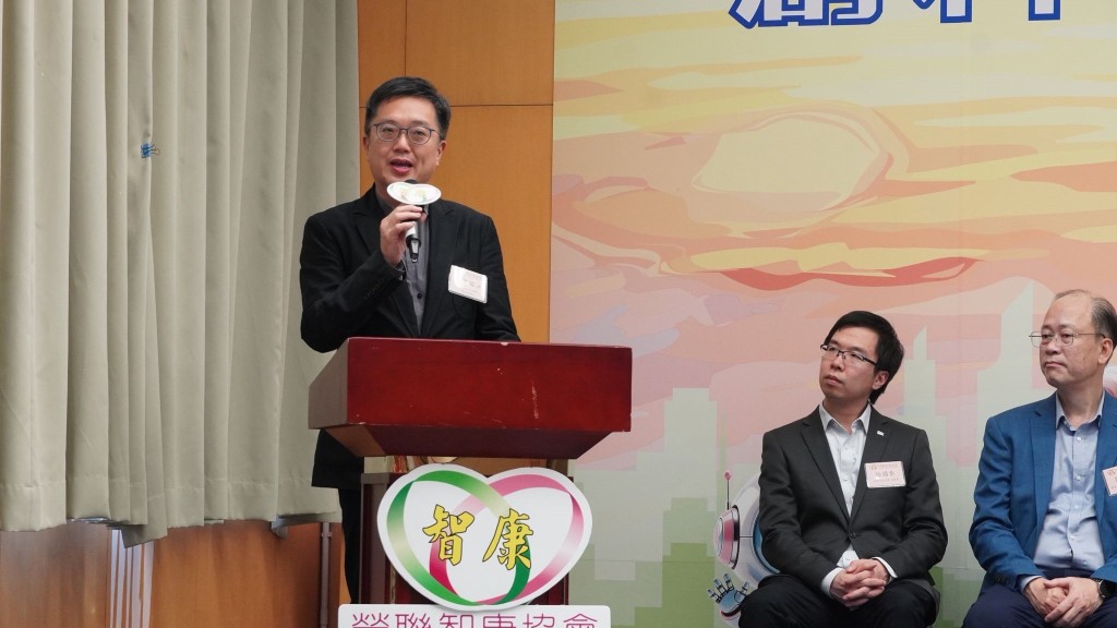 創新科技及工業局常任秘書長蔡傑銘今日（20日）在「創科普及推廣計劃2.0」啟動禮上致辭。政府新聞處