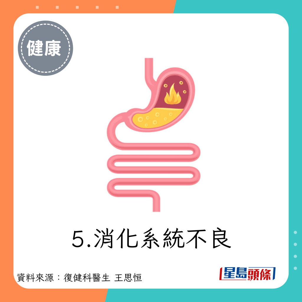 5.消化系統不良