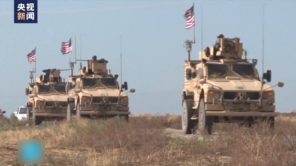央視調查報道指，美軍每日會將逾十卡車小麥非法運輸到敘利亞境外。