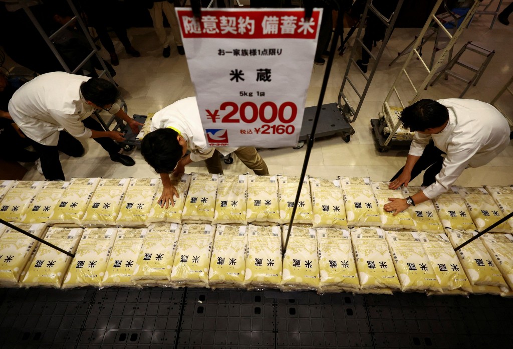 日本米价持续飙升。路透社
