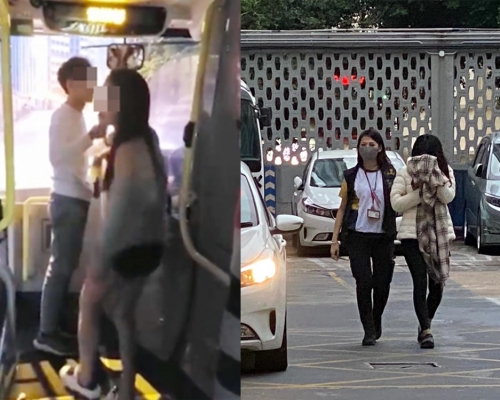 警方拘捕該名涉案女子。網上影片截圖