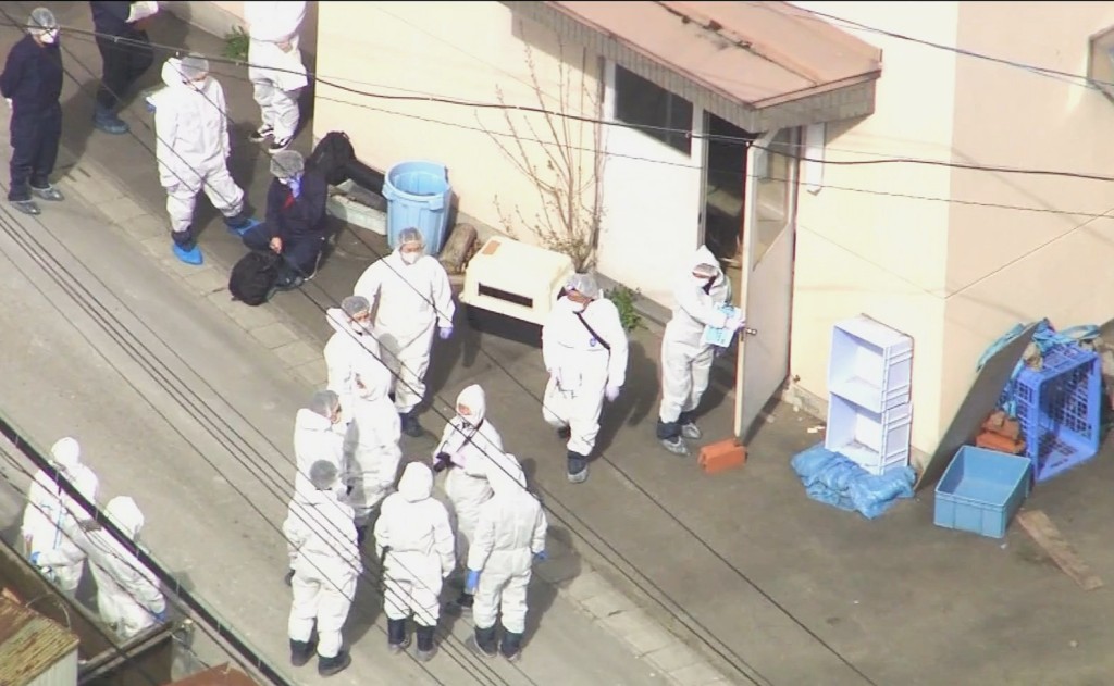 警方到现场蒐证。UHB 北海道文化放送