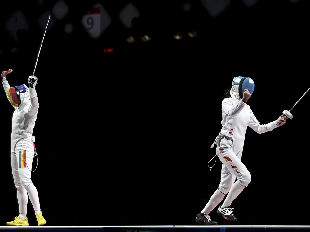 孫一文在決賽中擊敗羅馬尼亞對手。新華社圖片