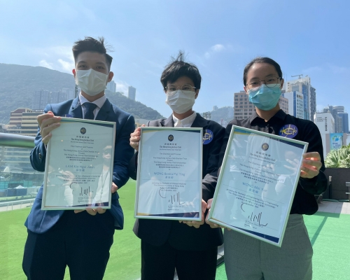 左至右:林堅毅、黃沛婷、黃美瑜。