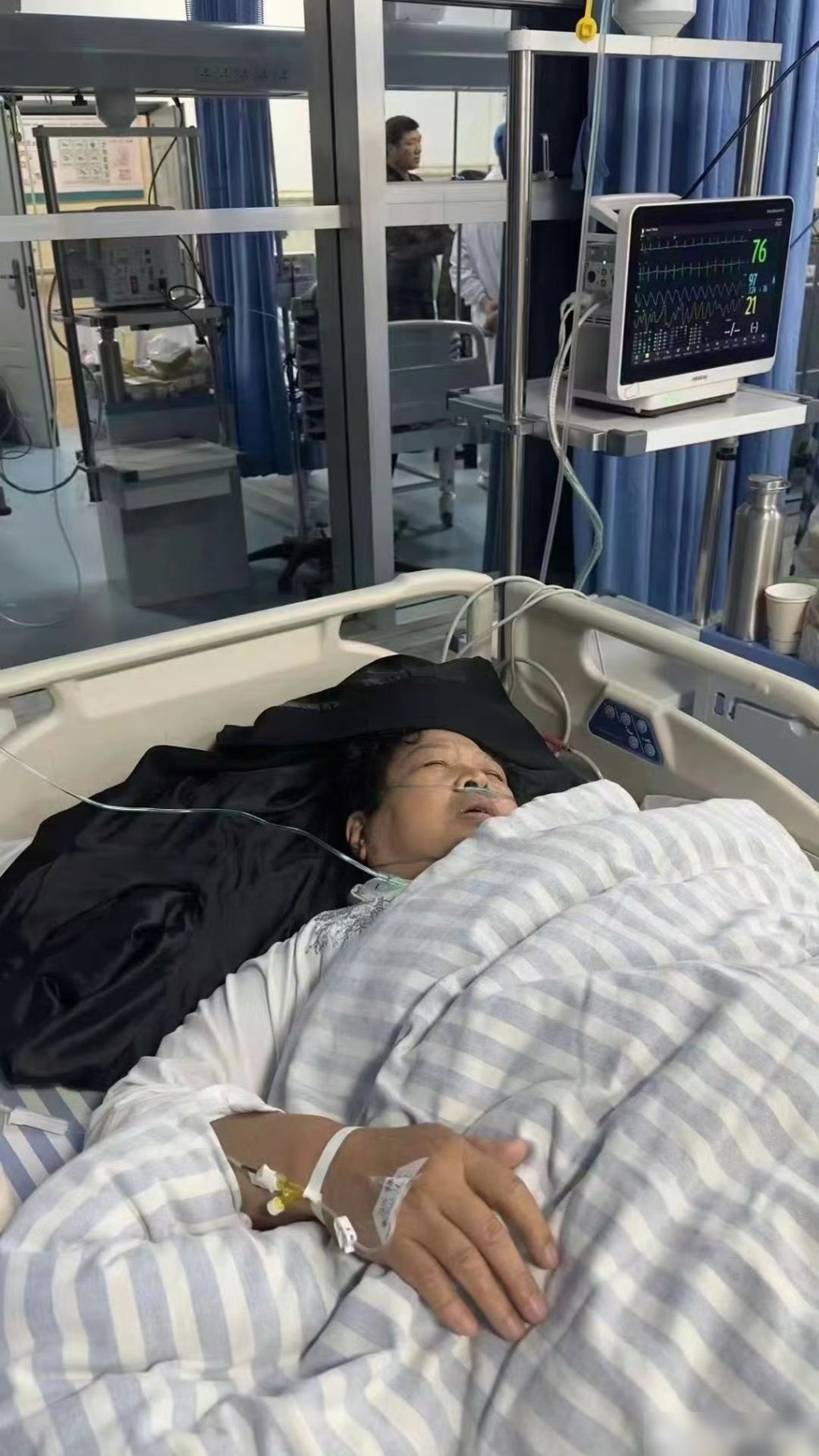 迟夙生被送宣威市第一人民医院急救，初步证实是心肌缺血。微博