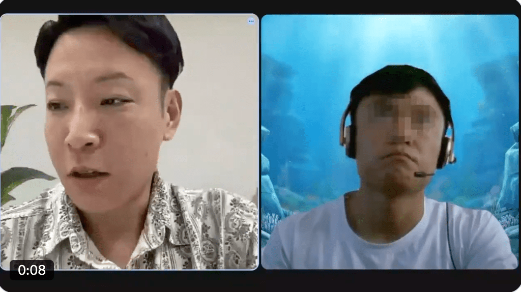應徵者立即否認，聲稱：「不，我沒有使用AI。是你本人（ご自身）直接在說話。」