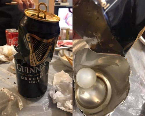 飲完啤酒驚見膠波。今晚煮乜好FB