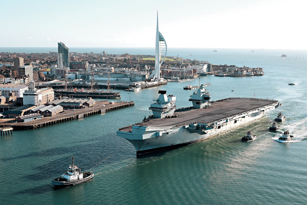 英國「威爾斯親王號」航空母艦。