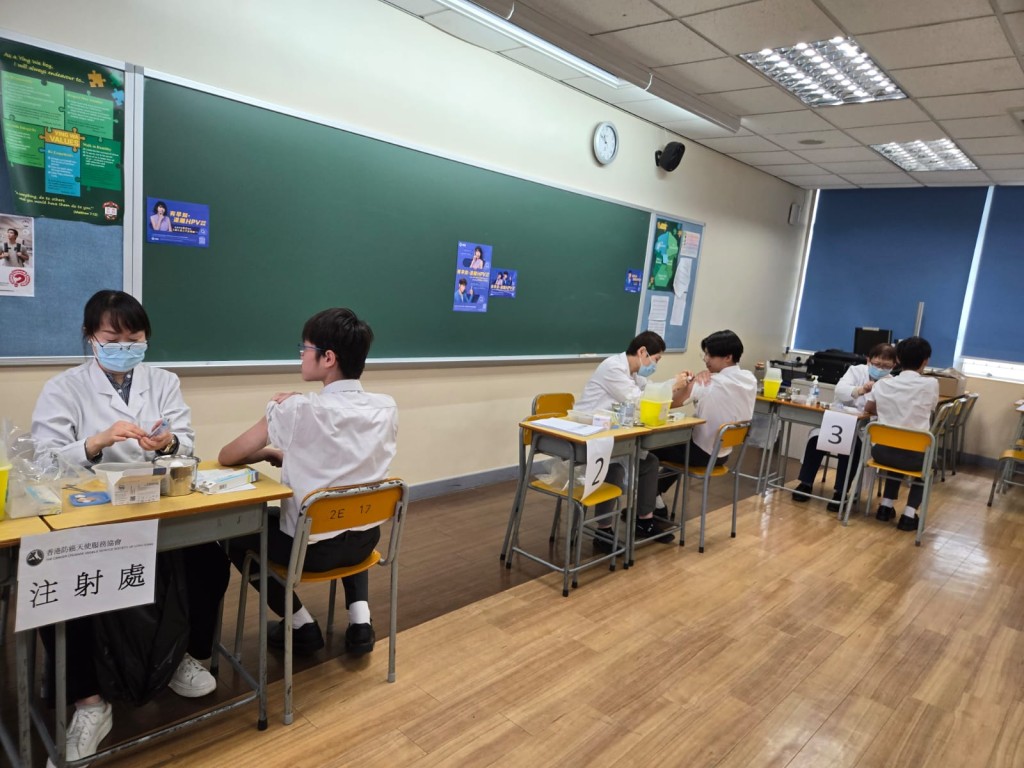 直資傳統男校英華書院首次聯同香港防癌會推動HPV教育。 學校提供 直資傳統男校英華書院首次聯同香港防癌會推動HPV教育。 學校提供