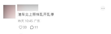 有人表示「港車北上照樣亂開亂停」。小紅書擷圖