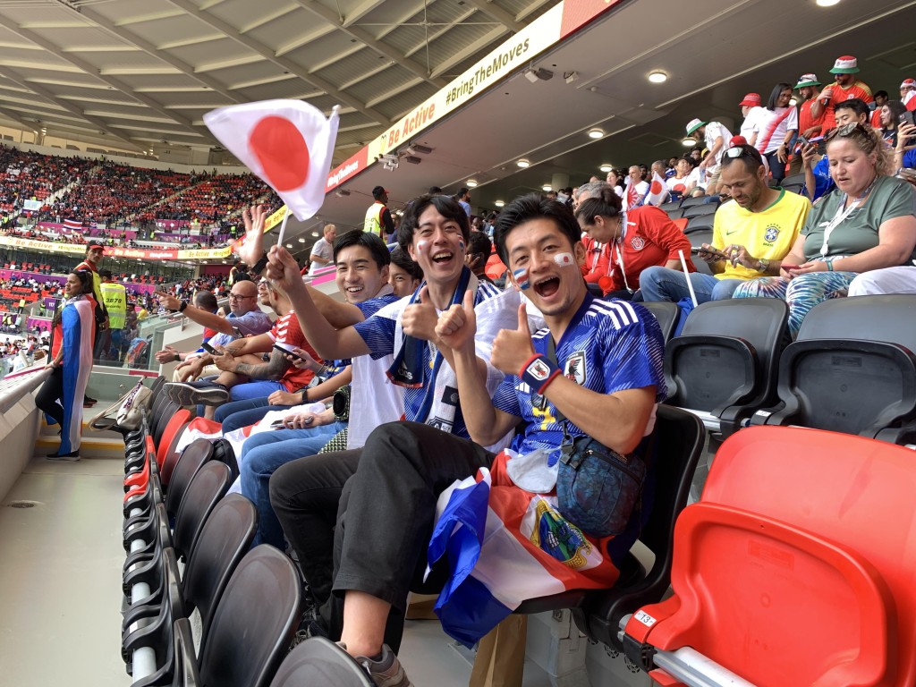 每逢日本有比賽，球迷都親身支持愛隊。