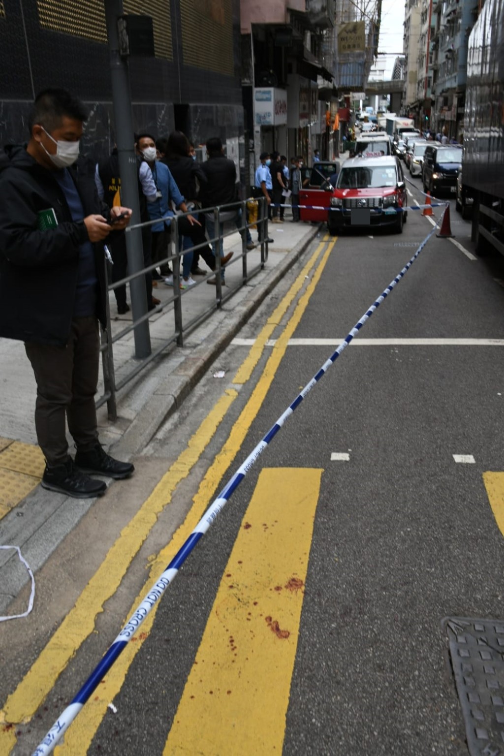 現場遺下血跡。