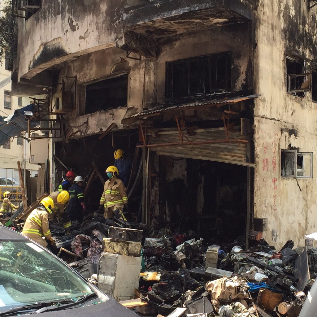 2015年黃大仙環鳳街車房爆炸導致3人死亡。資料圖片