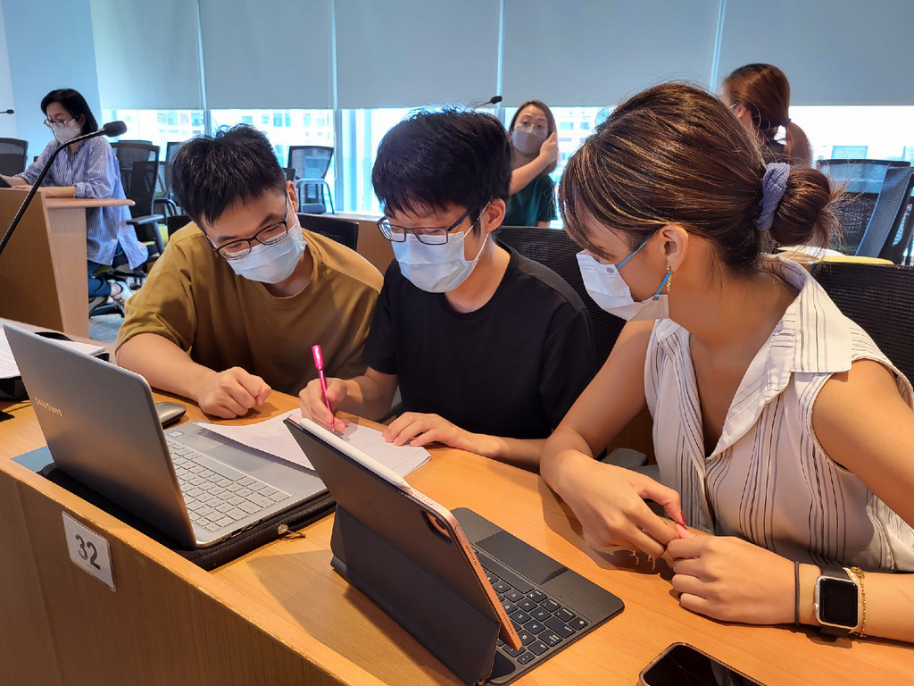 ■2022年7月14日舉辦的培訓工作坊，透過小組討論，讓參與的同學反思「可持續發展目標」的意義和應用。