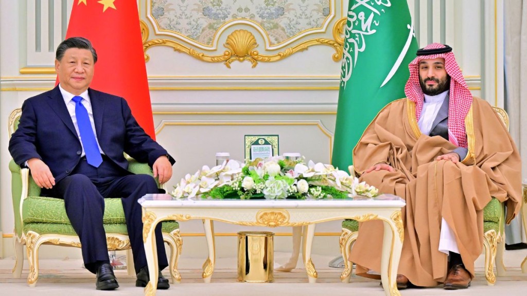 2022年12月，習近平與沙特王儲兼首相穆罕默德舉行會談。新華社