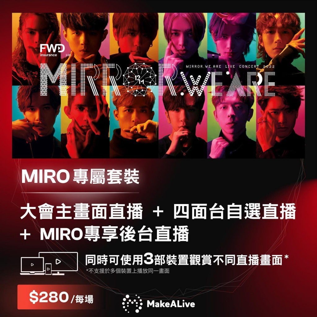 MIRO的會員則可以買280元的門票。