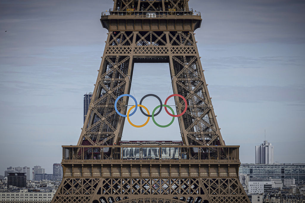 在奧運期間，巴黎治安受到關注。美聯社